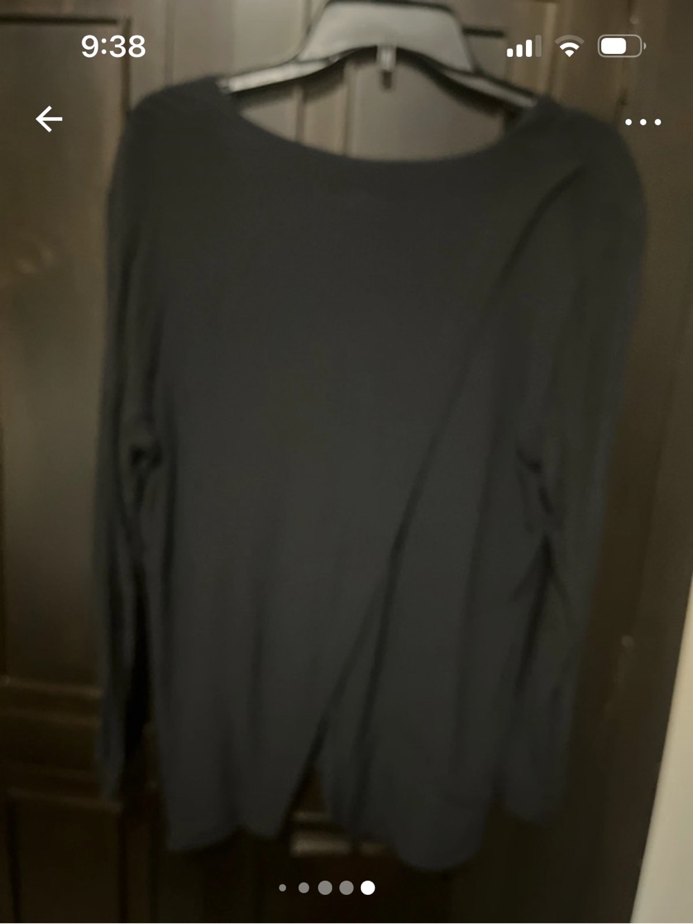 Topshop Black Long-Sleeve Boatneck Top